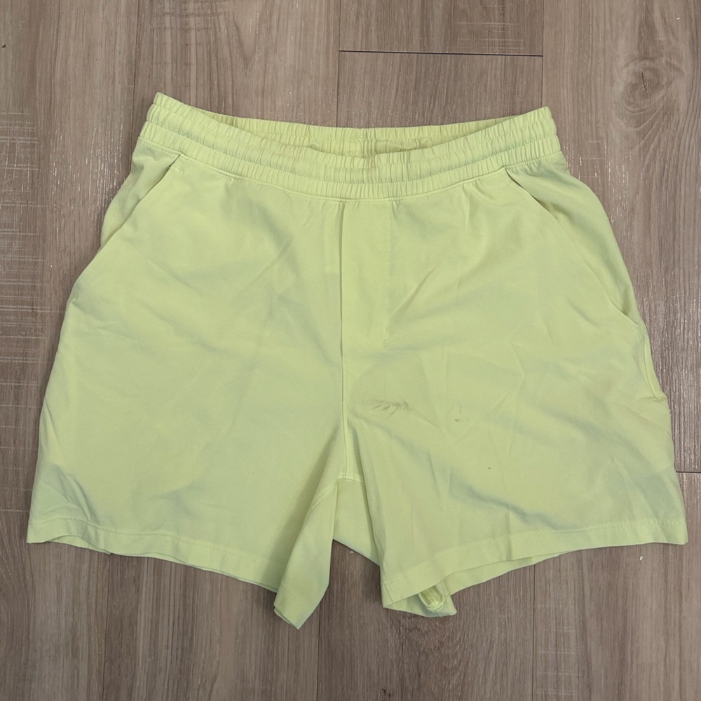 Men's Lululemon Pacebreaker Linerless 5" Neon Green Shorts